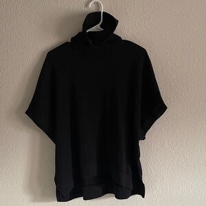 Zara Black Ribbed Short sleeve sweater